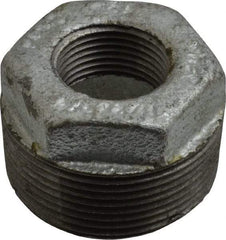 B&K Mueller - Class 150, 1-1/2 x 3/4" Galvanized Pipe Hex Bushing - Threaded, Malleable Iron - Apex Tool & Supply