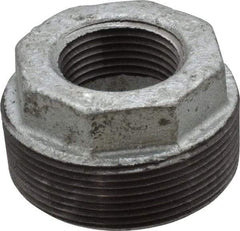 B&K Mueller - Class 150, 2 x 1" Galvanized Pipe Hex Bushing - Threaded, Malleable Iron - Apex Tool & Supply