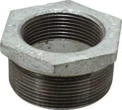 B&K Mueller - Class 150, 2 x 1-1/2" Galvanized Pipe Hex Bushing - Threaded, Malleable Iron - Apex Tool & Supply