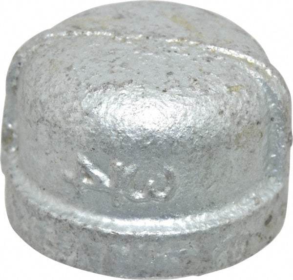 B&K Mueller - Class 150, 3/4" Galvanized Pipe End Cap - Threaded, Malleable Iron - Apex Tool & Supply
