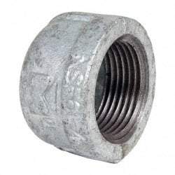 B&K Mueller - Class 150, 1" Galvanized Pipe End Cap - Threaded, Malleable Iron - Apex Tool & Supply