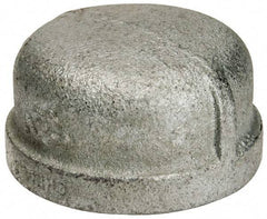 B&K Mueller - Class 150, 1-1/2" Galvanized Pipe End Cap - Threaded, Malleable Iron - Apex Tool & Supply