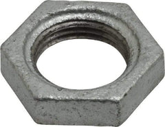 B&K Mueller - Class 150, 1/2" Galvanized Pipe Hex Locknut - Threaded, Malleable Iron - Apex Tool & Supply