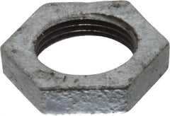 B&K Mueller - Class 150, 3/4" Galvanized Pipe Hex Locknut - Threaded, Malleable Iron - Apex Tool & Supply