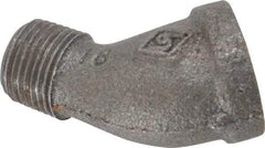 B&K Mueller - Size 3/8", Class 150, Malleable Iron Black Pipe 45° Street Elbow - 150 psi, Threaded End Connection - Apex Tool & Supply