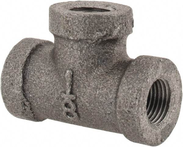Made in USA - Size 1/8", Class 150, Malleable Iron Black Pipe Cross - 150 psi, Threaded End Connection - Apex Tool & Supply