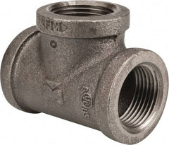 Value Collection - Size 1", Class 150, Malleable Iron Black Pipe Tee - 150 psi, Threaded End Connection - Apex Tool & Supply