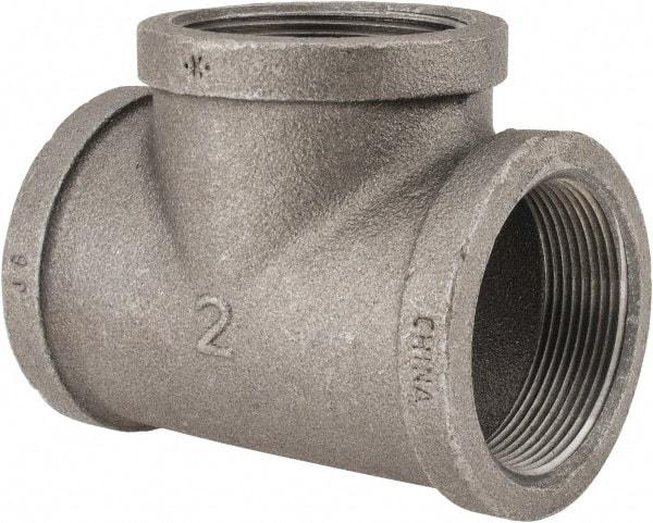 Value Collection - Size 2", Class 150, Malleable Iron Black Pipe Tee - 150 psi, Threaded End Connection - Apex Tool & Supply