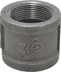 B&K Mueller - Size 1-1/2", Class 150, Malleable Iron Black Pipe Coupling - 150 psi, Threaded End Connection - Apex Tool & Supply