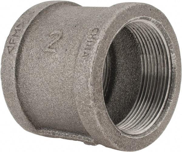 Value Collection - Size 2", Class 150, Malleable Iron Black Pipe Coupling - 150 psi, Threaded End Connection - Apex Tool & Supply