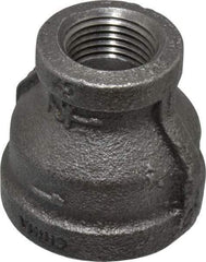 B&K Mueller - Size 1 x 1/2", Class 150, Malleable Iron Black Pipe Reducing Coupling - 150 psi, Threaded End Connection - Apex Tool & Supply
