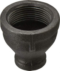 B&K Mueller - Size 1-1/4 x 1/2", Class 150, Malleable Iron Black Pipe Reducing Coupling - 150 psi, Threaded End Connection - Apex Tool & Supply