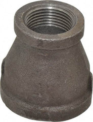 B&K Mueller - Size 1-1/2 x 1", Class 150, Malleable Iron Black Pipe Reducing Coupling - 150 psi, Threaded End Connection - Apex Tool & Supply