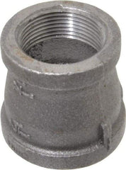 B&K Mueller - Size 1-1/2 x 1-1/4", Class 150, Malleable Iron Black Pipe Reducing Coupling - 150 psi, Threaded End Connection - Apex Tool & Supply
