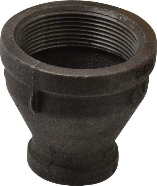 B&K Mueller - Size 2 x 1", Class 150, Malleable Iron Black Pipe Reducing Coupling - 150 psi, Threaded End Connection - Apex Tool & Supply