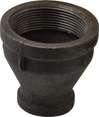 B&K Mueller - Size 2 x 1", Class 150, Malleable Iron Black Pipe Reducing Coupling - 150 psi, Threaded End Connection - Apex Tool & Supply