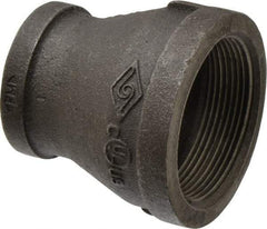 B&K Mueller - Size 2 x 1-1/4", Class 150, Malleable Iron Black Pipe Reducing Coupling - 150 psi, Threaded End Connection - Apex Tool & Supply