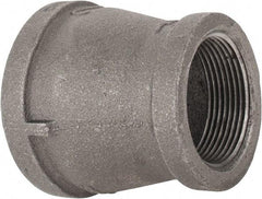 B&K Mueller - Size 2 x 1-1/2", Class 150, Malleable Iron Black Pipe Reducing Coupling - 150 psi, Threaded End Connection - Apex Tool & Supply