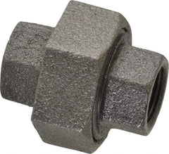 Value Collection - Size 3/8", Class 150, Malleable Iron Black Pipe Union - 150 psi, Threaded End Connection - Apex Tool & Supply