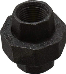 Value Collection - Size 1/2", Class 150, Malleable Iron Black Pipe Union - 150 psi, Threaded End Connection - Apex Tool & Supply