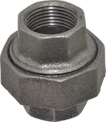 Value Collection - Size 3/4", Class 150, Malleable Iron Black Pipe Union - 150 psi, Threaded End Connection - Apex Tool & Supply