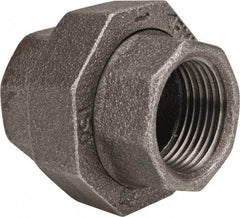 Value Collection - Size 1", Class 150, Malleable Iron Black Pipe Union - 150 psi, Threaded End Connection - Apex Tool & Supply