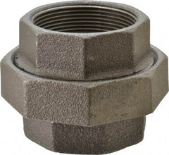 Value Collection - Size 2", Class 150, Malleable Iron Black Pipe Union - 150 psi, Threaded End Connection - Apex Tool & Supply