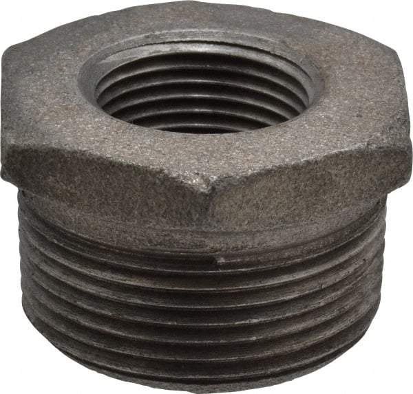 B&K Mueller - Size 1-1/4 x 3/4", Class 150, Malleable Iron Black Pipe Hex Bushing - 150 psi, Threaded End Connection - Apex Tool & Supply