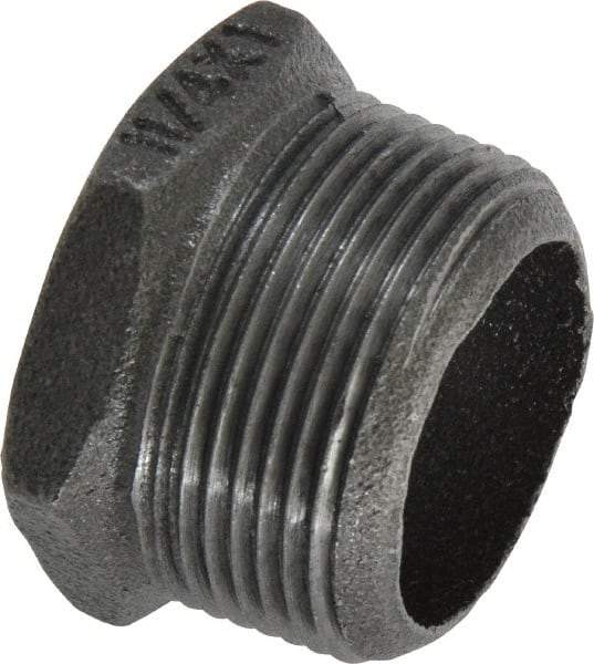 B&K Mueller - Size 1-1/4 x 1", Class 150, Malleable Iron Black Pipe Hex Bushing - 150 psi, Threaded End Connection - Apex Tool & Supply