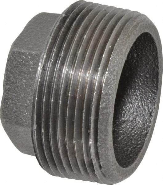B&K Mueller - Size 1-1/2 x 1/2", Class 150, Malleable Iron Black Pipe Hex Bushing - 150 psi, Threaded End Connection - Apex Tool & Supply