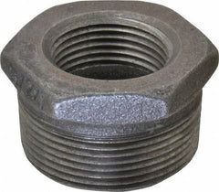 B&K Mueller - Size 1-1/2 x 1", Class 150, Malleable Iron Black Pipe Hex Bushing - 150 psi, Threaded End Connection - Apex Tool & Supply