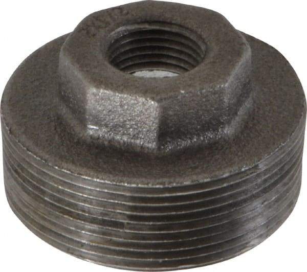B&K Mueller - Size 2 x 1/2", Class 150, Malleable Iron Black Pipe Hex Bushing - 150 psi, Threaded End Connection - Apex Tool & Supply