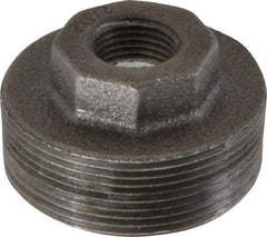 B&K Mueller - Size 2 x 1/2", Class 150, Malleable Iron Black Pipe Hex Bushing - 150 psi, Threaded End Connection - Apex Tool & Supply