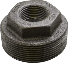 B&K Mueller - Size 2 x 3/4", Class 150, Malleable Iron Black Pipe Hex Bushing - 150 psi, Threaded End Connection - Apex Tool & Supply