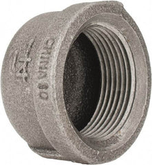 B&K Mueller - Size 1-1/4", Class 150, Malleable Iron Black Pipe End Cap - 150 psi, Threaded End Connection - Apex Tool & Supply