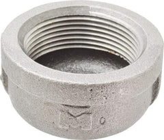 B&K Mueller - Size 1-1/2", Class 150, Malleable Iron Black Pipe End Cap - 150 psi, Threaded End Connection - Apex Tool & Supply