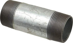 B&K Mueller - Schedule 40, 1-1/2 x 4-1/2" Galvanized Pipe Nipple - Threaded Steel - Apex Tool & Supply