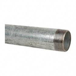 B&K Mueller - Schedule 40, 2 x 18" Galvanized Pipe Nipple - Threaded Steel - Apex Tool & Supply