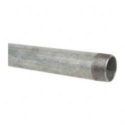 B&K Mueller - Schedule 40, 1-1/2 x 30" Galvanized Pipe Nipple - Threaded Steel - Apex Tool & Supply