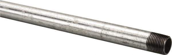B&K Mueller - Schedule 40, 1/2 x 72" Galvanized Pipe Nipple - Threaded Steel - Apex Tool & Supply