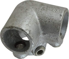 PRO-SAFE - 3/4" Pipe, 90° Side Outlet Elbow, Malleable Iron Elbow Pipe Rail Fitting - Galvanized Finish - Apex Tool & Supply