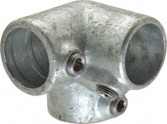 PRO-SAFE - 1" Pipe, 90° Side Outlet Elbow, Malleable Iron Elbow Pipe Rail Fitting - Galvanized Finish - Apex Tool & Supply