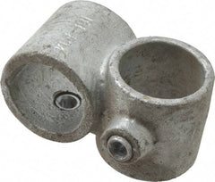 PRO-SAFE - 1" Pipe, Crossover, Malleable Iron Cross Pipe Rail Fitting - Galvanized Finish - Apex Tool & Supply