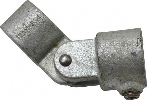 PRO-SAFE - 1" Pipe, Malleable Iron Swivel Socket Pipe Rail Fitting - Galvanized Finish - Apex Tool & Supply