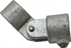 PRO-SAFE - 1" Pipe, Malleable Iron Swivel Socket Pipe Rail Fitting - Galvanized Finish - Apex Tool & Supply