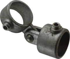PRO-SAFE - 1-1/2" Pipe, Malleable Iron Swivel Socket Pipe Rail Fitting - Galvanized Finish - Apex Tool & Supply
