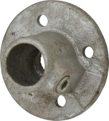 PRO-SAFE - 3/4" Pipe, Medium Flange, Malleable Iron Flange Pipe Rail Fitting - Galvanized Finish - Apex Tool & Supply
