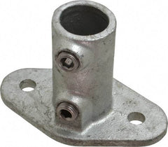 PRO-SAFE - 3/4" Pipe, Railing Flange, Malleable Iron Flange Pipe Rail Fitting - Galvanized Finish - Apex Tool & Supply