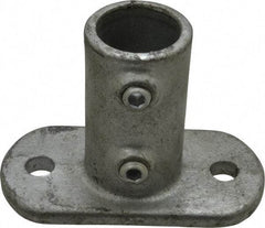 PRO-SAFE - 1" Pipe, Railing Flange, Malleable Iron Flange Pipe Rail Fitting - Galvanized Finish - Apex Tool & Supply