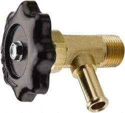 Parker - Hose I.D. x MNPTF End Connection Brass Truck Valve - 2-3/4" OAL, 5/8 x 3/8" Pipe - Apex Tool & Supply